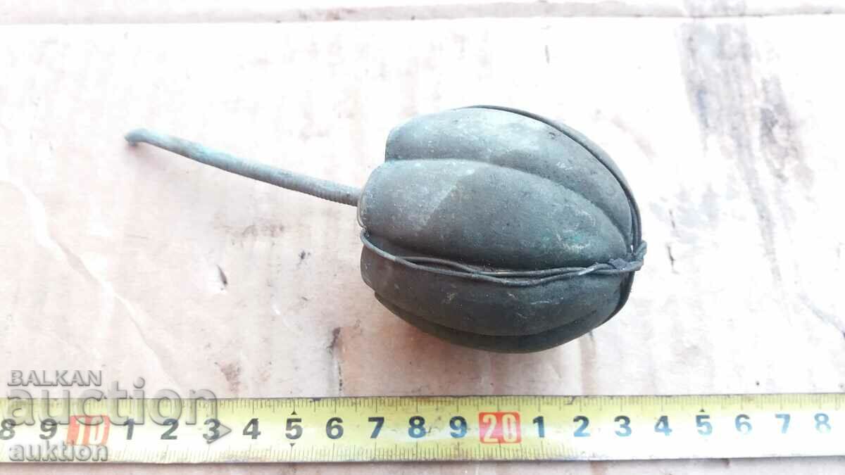OLD SOLID BRONZE BALL, APPLIQUE