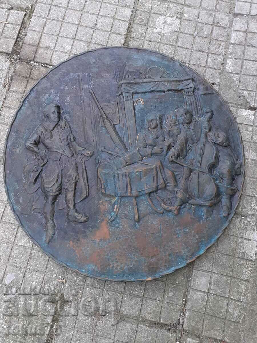 Huge Old Copper Wall Plaque - Painting - 6 Huge Old Copper Wall Plaque - Painting - 6