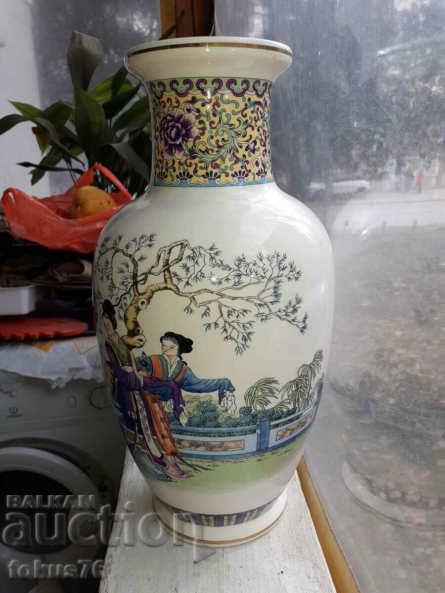 Аукцион Страхотна голяма японска ваза - порцелан, маркировка Аукцион Страхотна голяма японска ваза - порцелан, маркировка