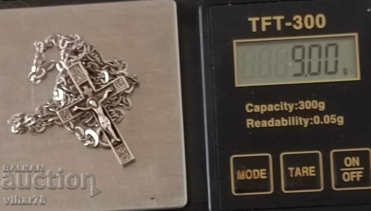 SILVER CHAIN WITH CROSS - 5 SILVER CHAIN WITH CROSS - 5