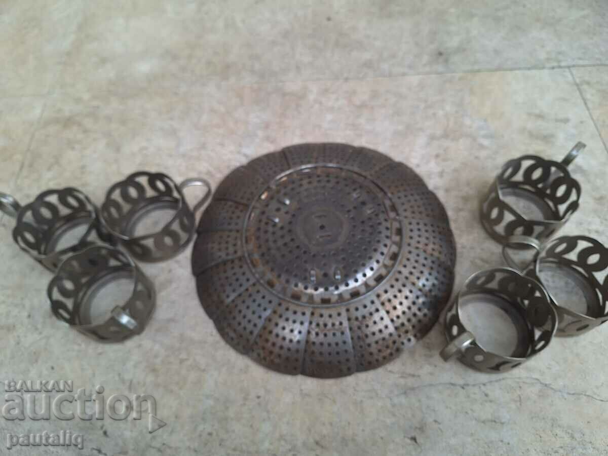 SET OF TRAY AND CUPS USSR - 5 SET OF TRAY AND CUPS USSR - 5