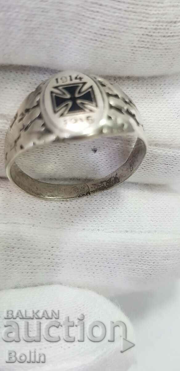 German silver military ring with iron cross 1914-1916 - 5 German silver military ring with iron cross 1914-1916 - 5