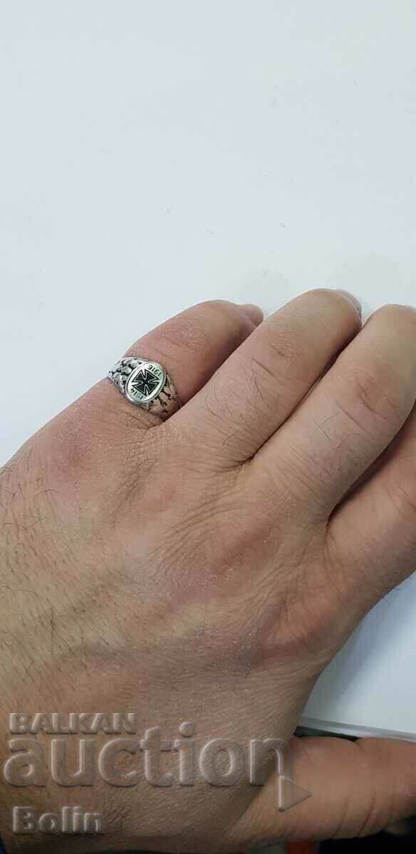 German silver military ring with iron cross 1914-1916 - 6 German silver military ring with iron cross 1914-1916 - 6