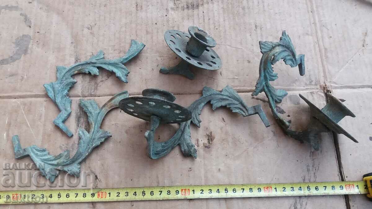 Auction MASSIVE BRONZE PIANO WALL CANDLESTICKS Auction MASSIVE BRONZE PIANO WALL CANDLESTICKS