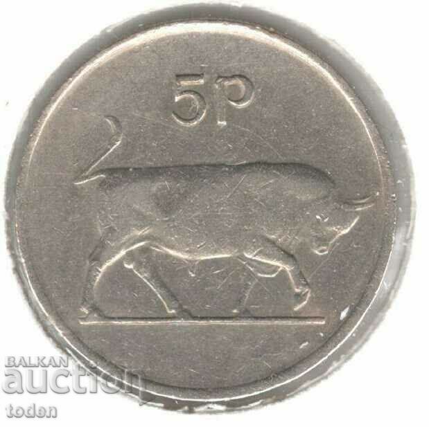 Ireland-5 Pence-1976-KM# 22-large type Ireland-5 Pence-1976-KM# 22-large type