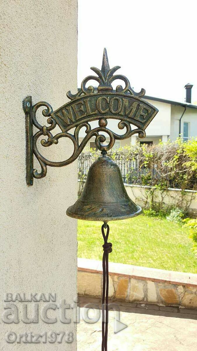 Exquisite cast iron bell with a beautiful and loud ring!