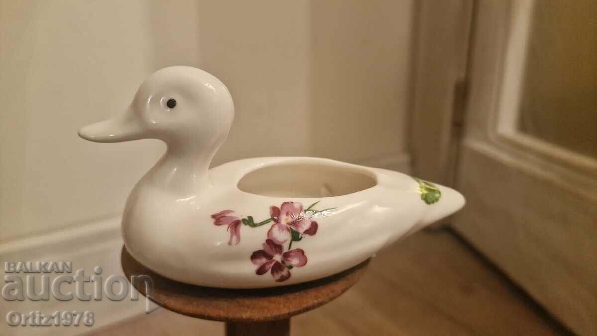 Porcelain duck - vase.