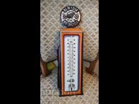 Large metal embossed plate - thermometer 48 cm