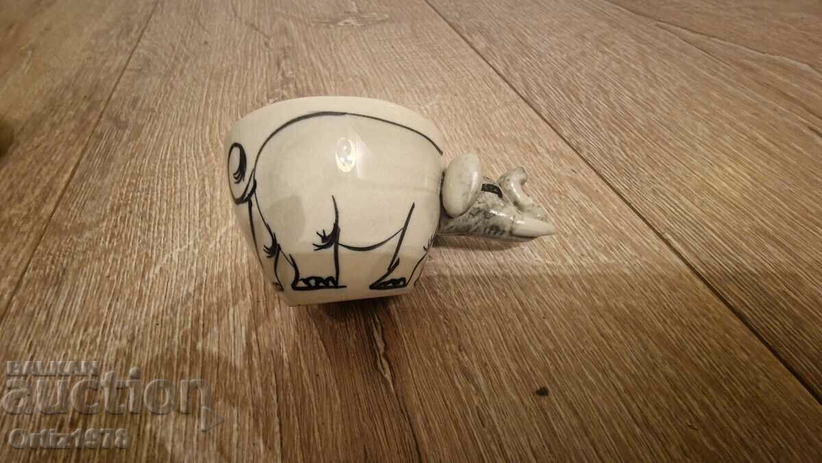 Old Coffee Cups, Hand Painted, Fauna. New! - 6 Old Coffee Cups, Hand Painted, Fauna. New! - 6