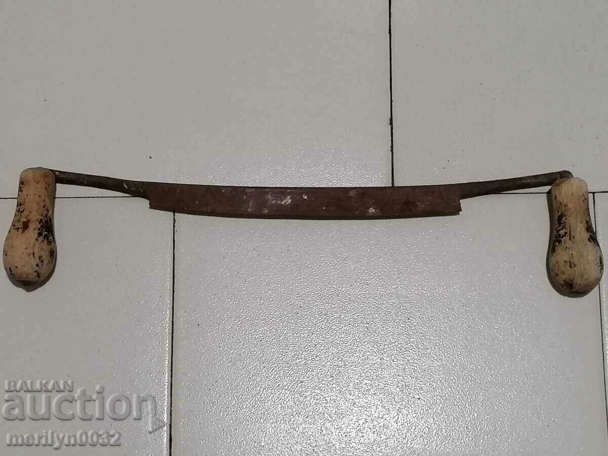 Old forged hand tool wrought iron planer wooden - 6