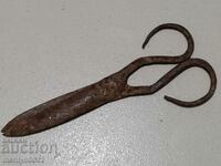 Old forged scissors scissors knife wrought iron