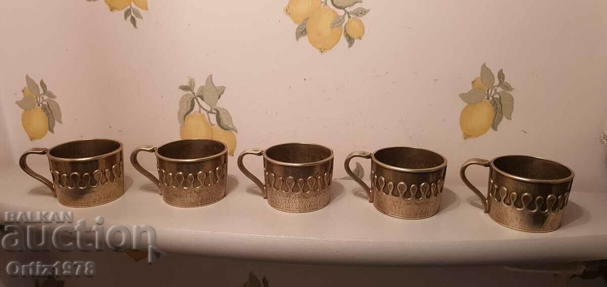 Auction Old Heavy Woven 5pcs Brass 816g - Excellent! Auction Old Heavy Woven 5pcs Brass 816g - Excellent!