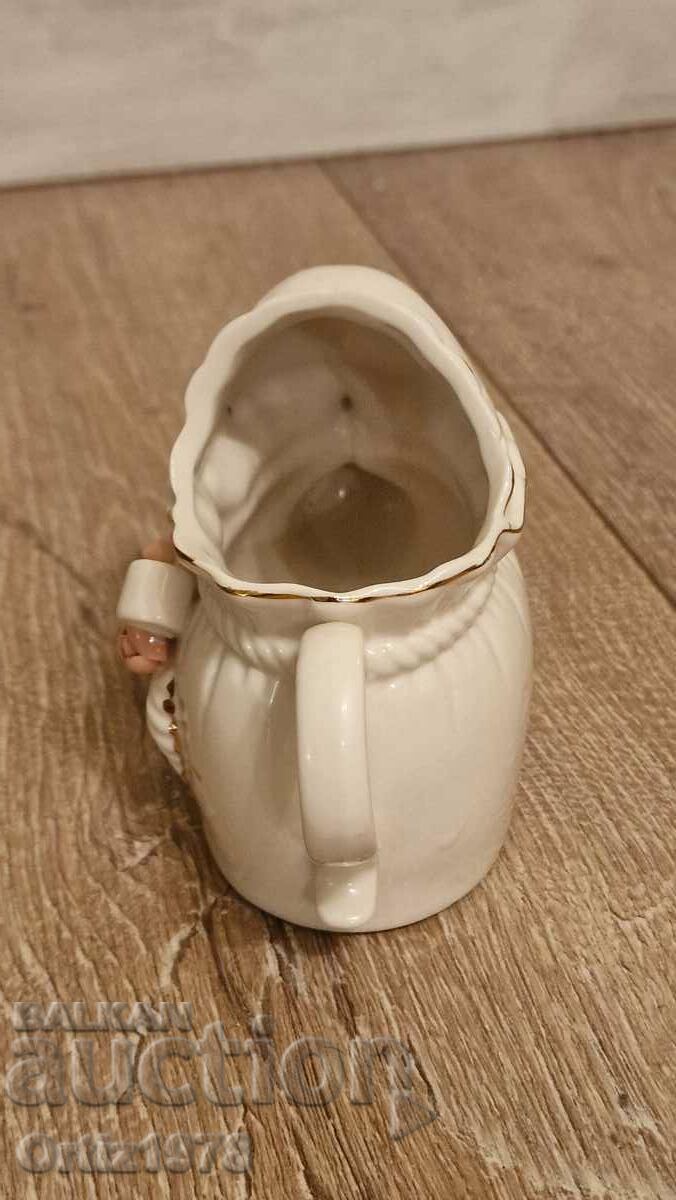 Old porcelain watering can, jug. - 5 Old porcelain watering can, jug. - 5