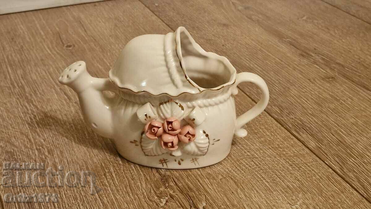Old porcelain watering can, jug. - 7 Old porcelain watering can, jug. - 7
