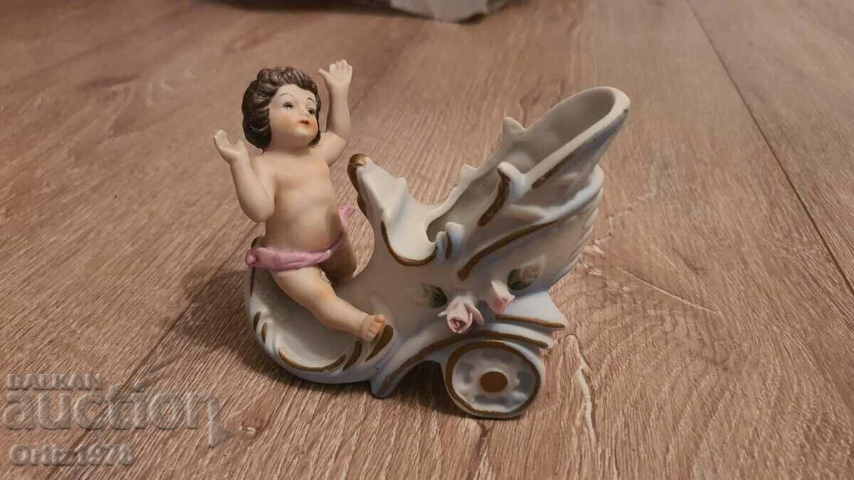 Old porcelain vase, France, 1950 - 6