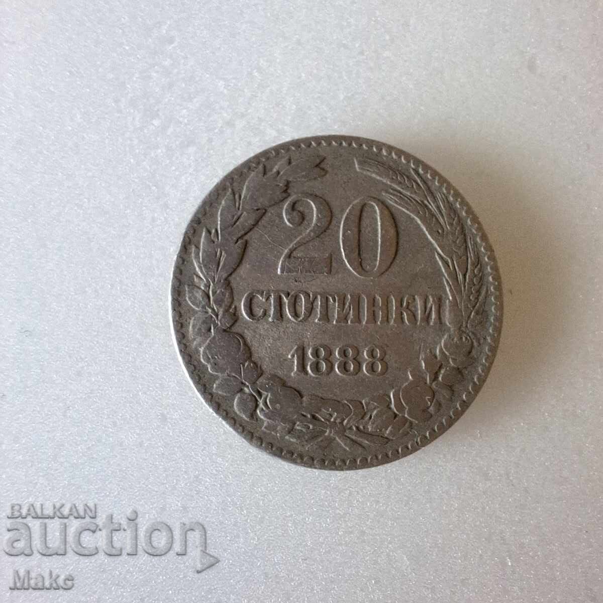 20 de cenți 1888