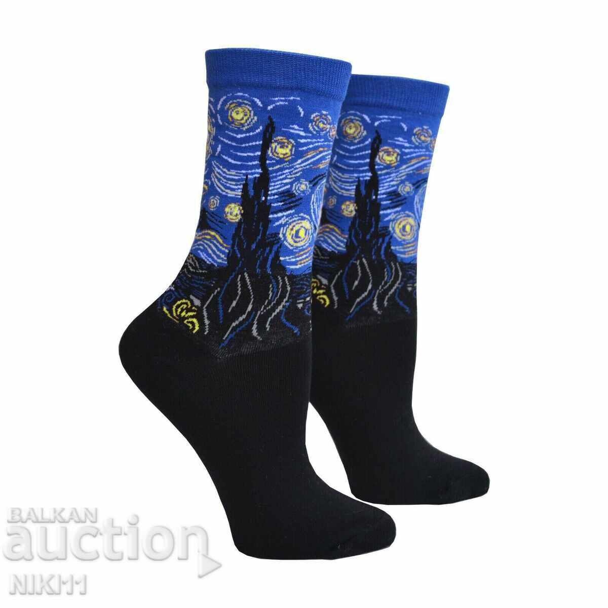 Арт чорапи " Звездна нощ " Ван Гог