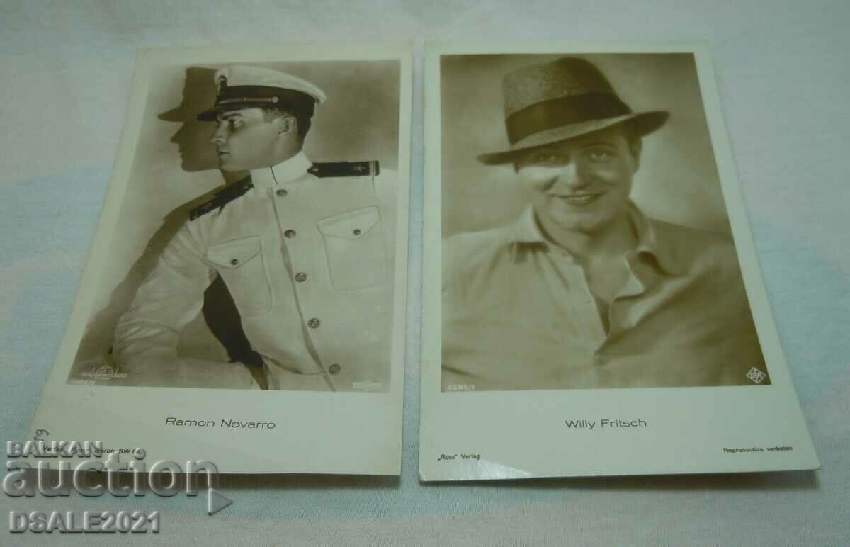 2 old Postcards actors /kn36