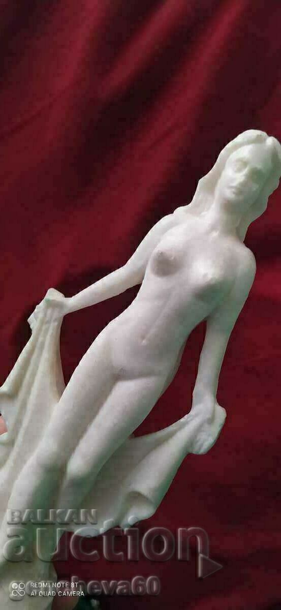 Αντίκα ερωτική γυναικεία γλυπτική/αλάβαστρο - 5