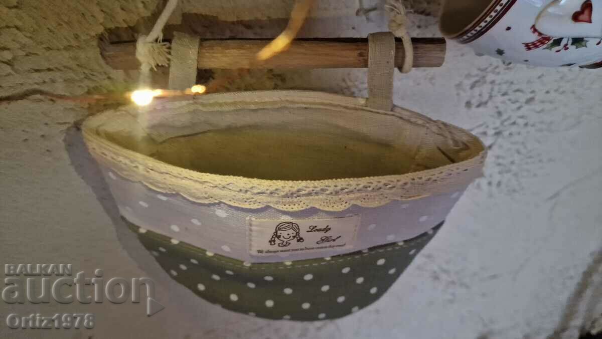 Καλάθι από άχυρο και δαντέλα – για τοίχο, Nova - 6 Καλάθι από άχυρο και δαντέλα – για τοίχο, Nova - 6