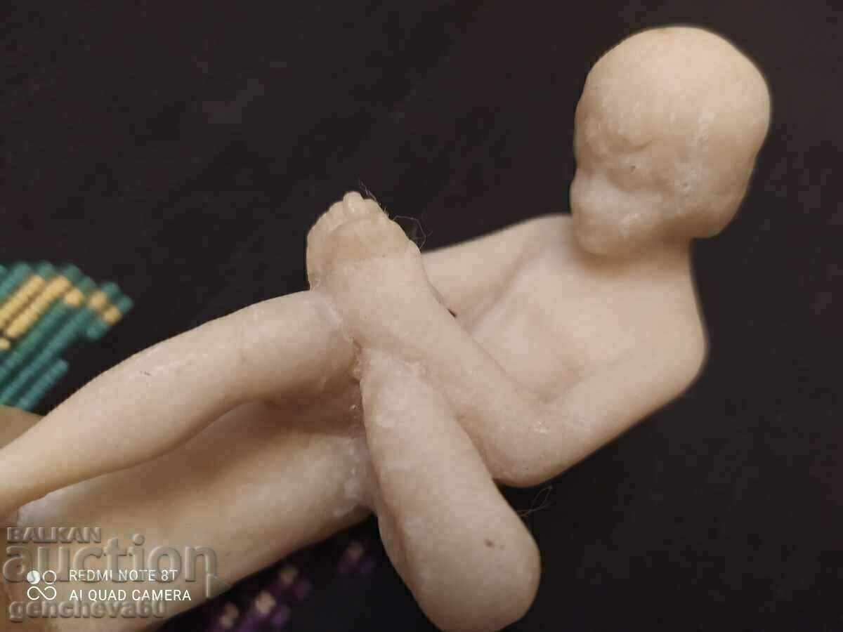 Antique Rare Alabaster Boy Sculpture - 7