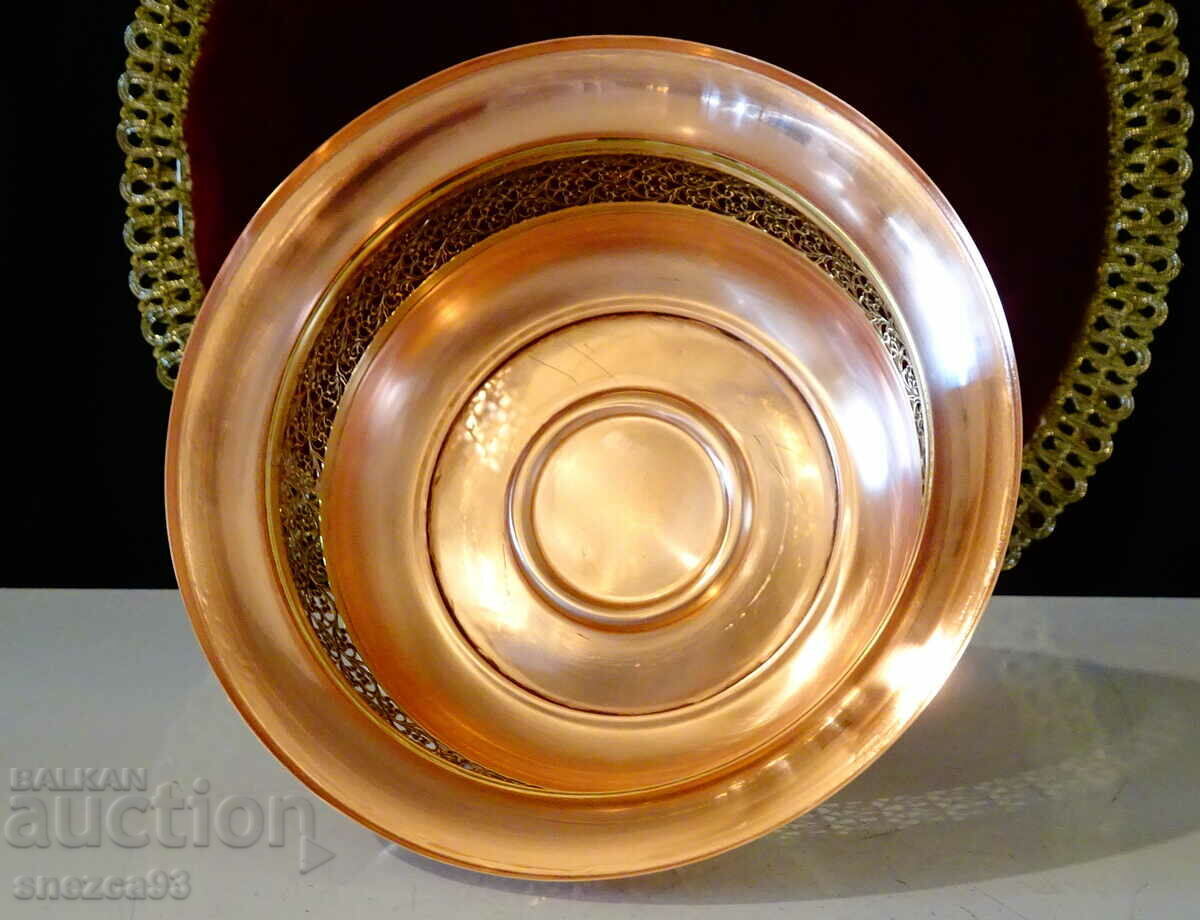 Delivery of Copper vessel, filigree, gilding. Delivery of Copper vessel, filigree, gilding.