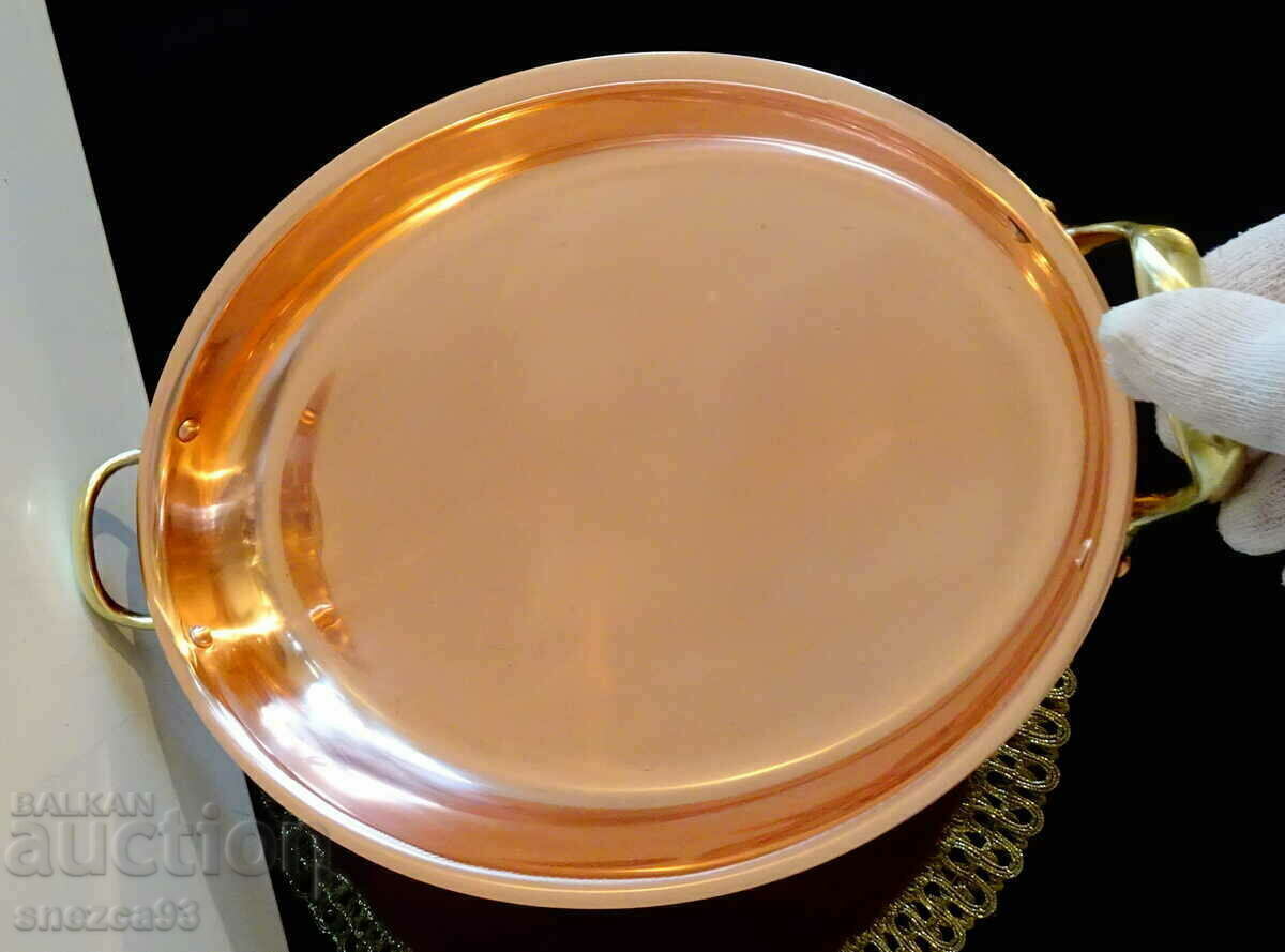 Copper tray, copper vessel for cooking and serving 1 kg. - 6