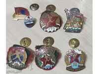 Set of old badges.