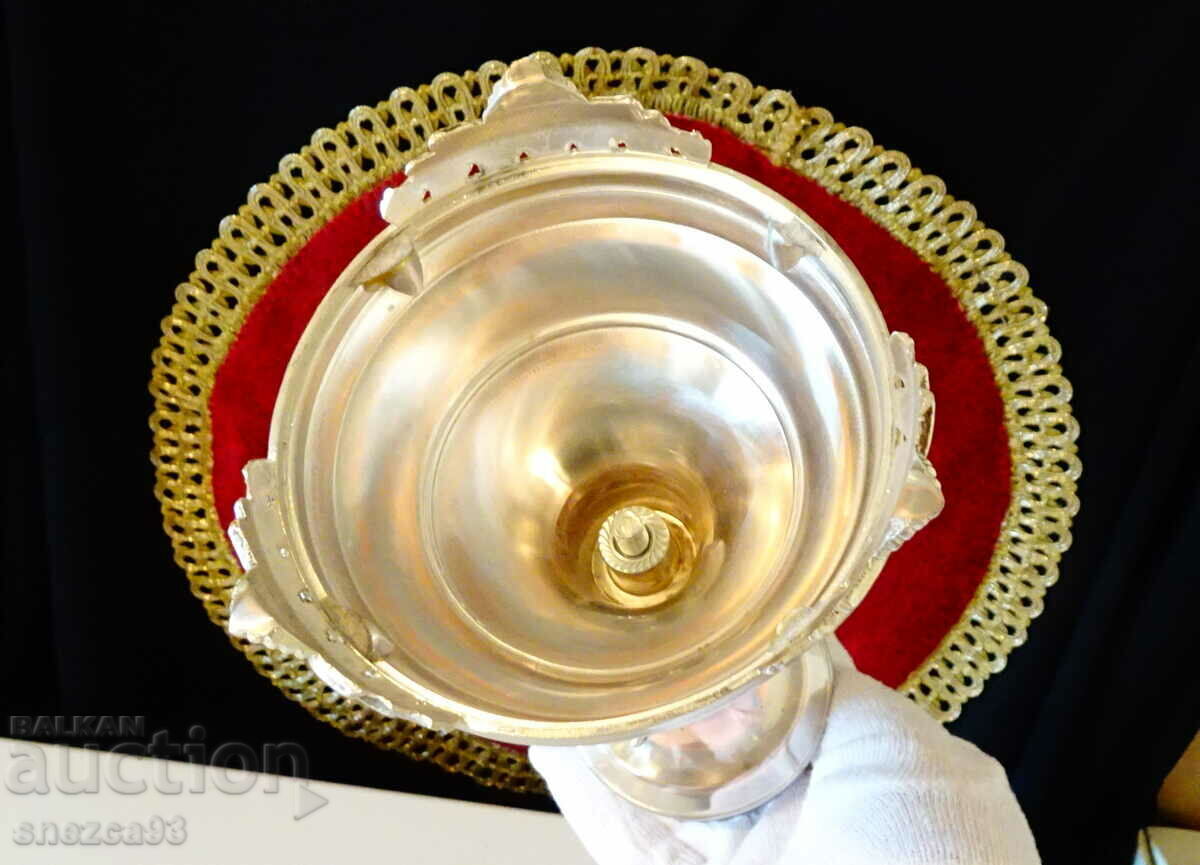 Silver-plated candlestick, baroque. - 7 Silver-plated candlestick, baroque. - 7