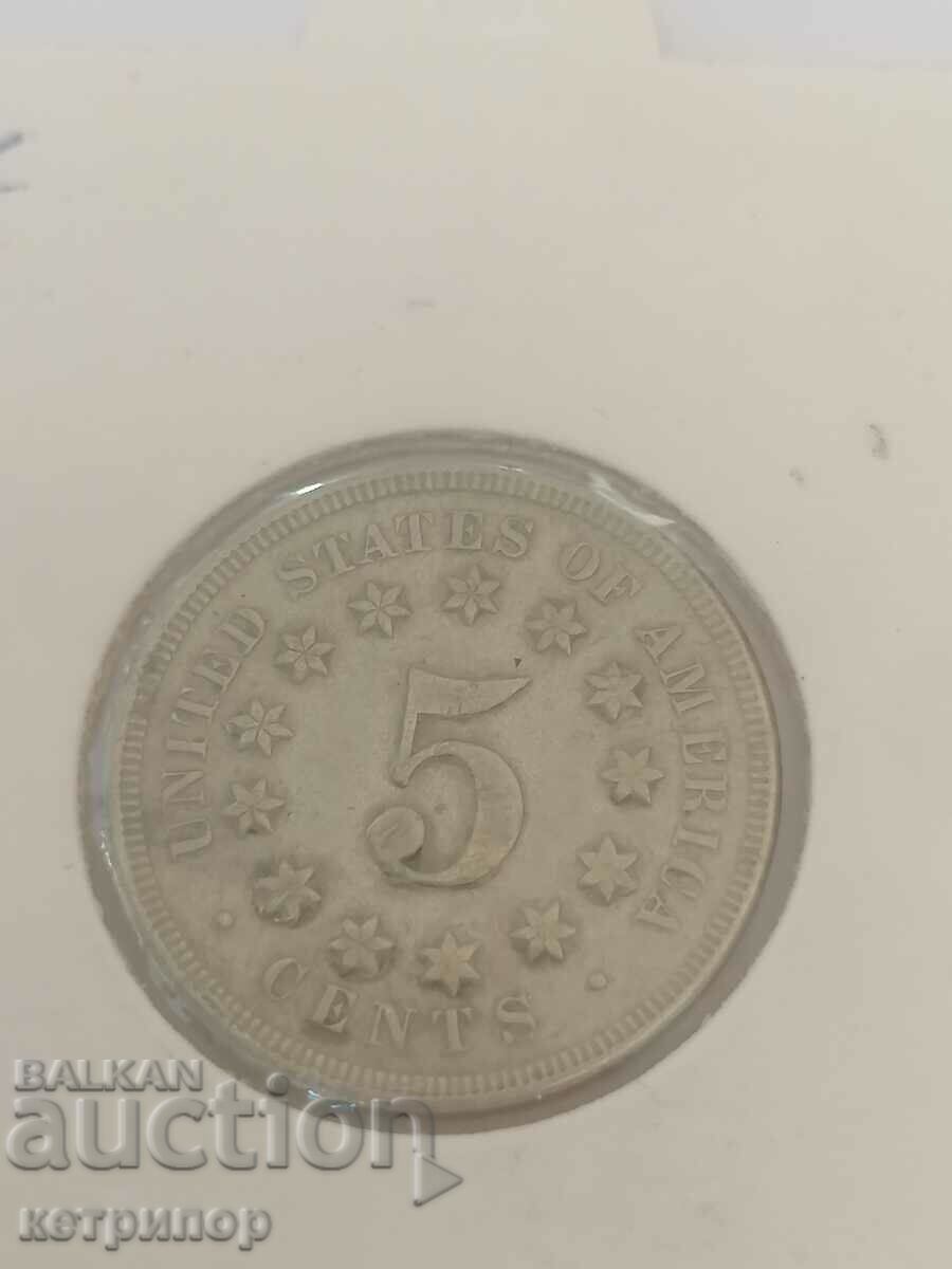 US 5 Cent 1868 Nickel