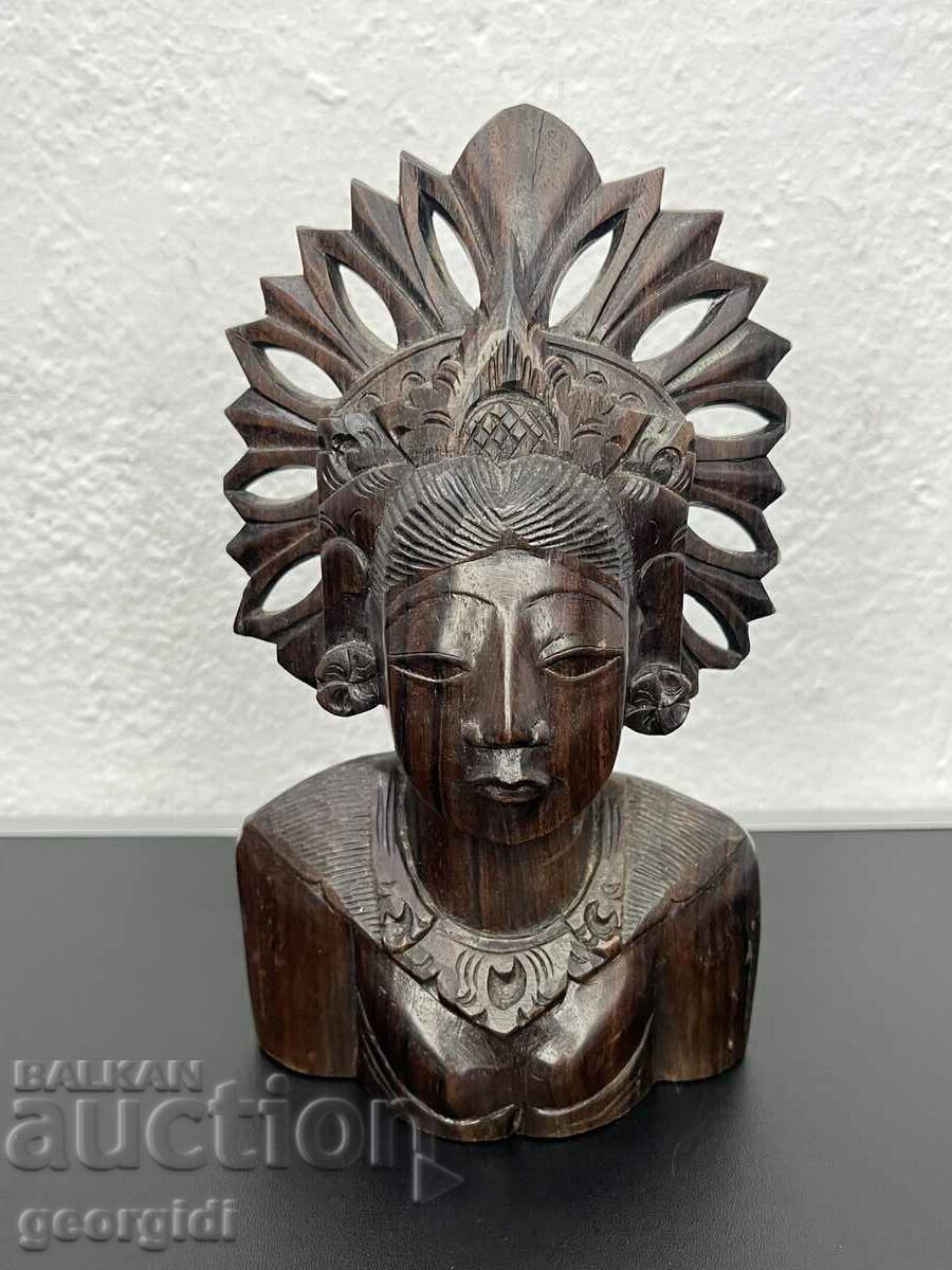 Indonesian goddess carving - Dewi Sri. #4937