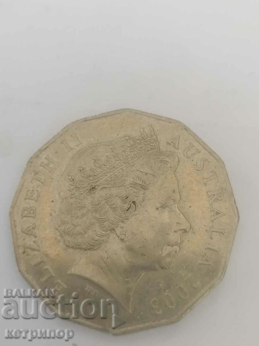 50 cents Australia 2003 Nickel with price 16.00 BGN | € 8.18 50 cents Australia 2003 Nickel with price 16.00 BGN | € 8.18