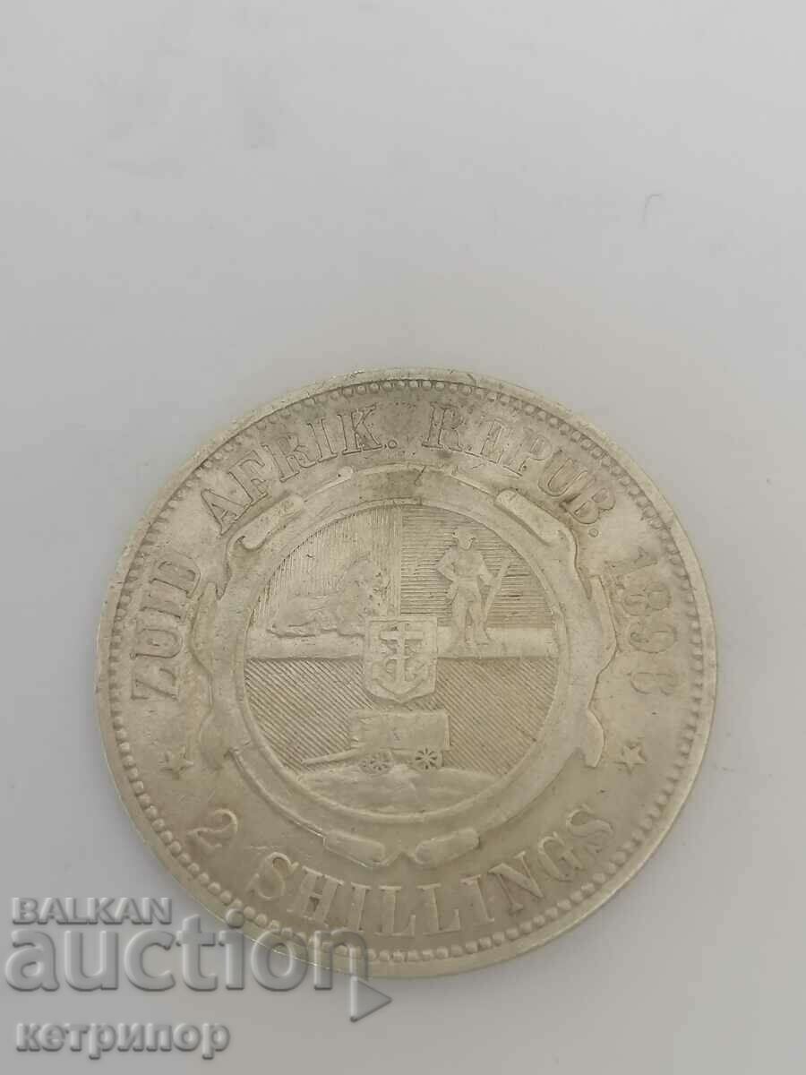 2 shillings South Africa 1896 silver
