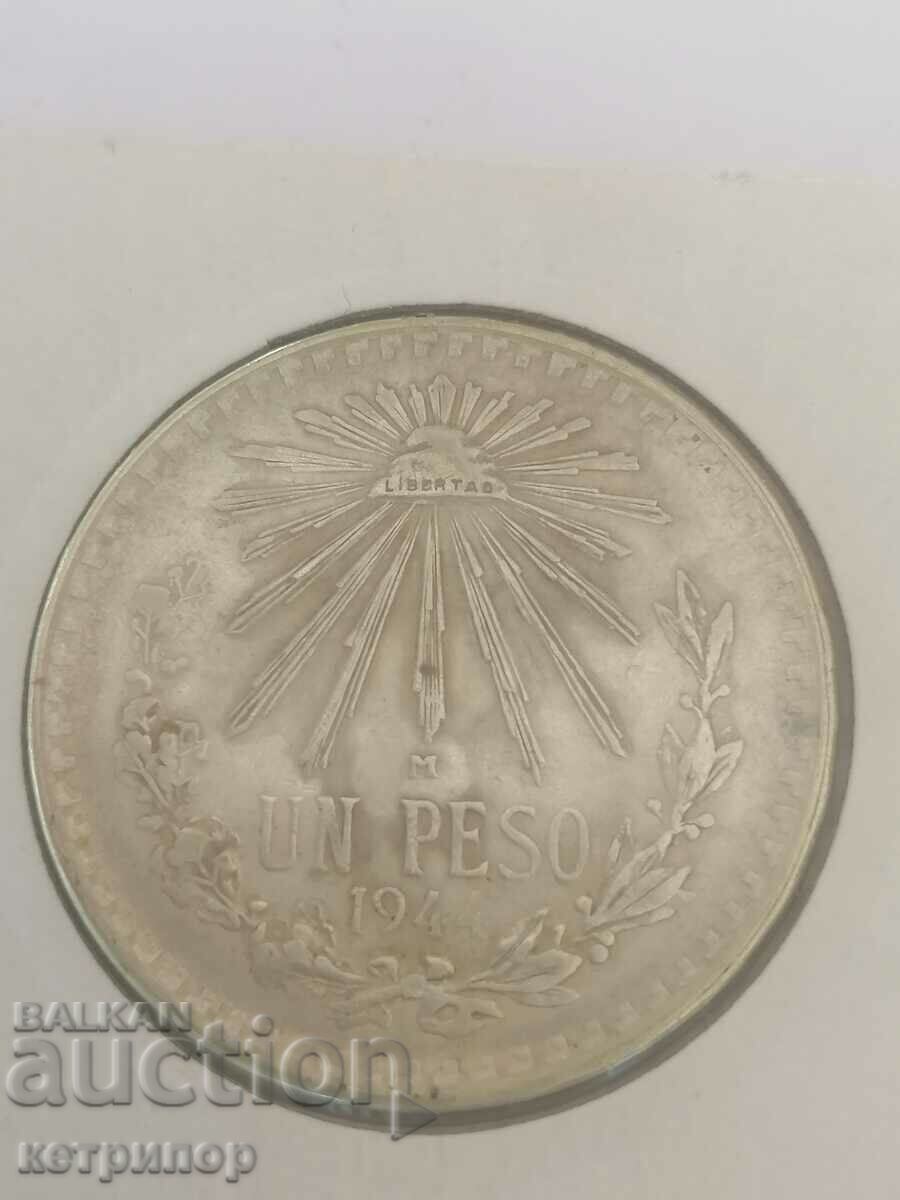 1 peso Mexico 1944 silver