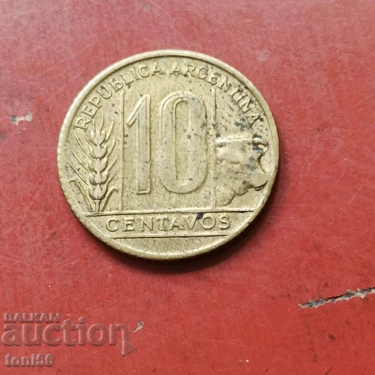 Аржентина 10 сентавос 1950