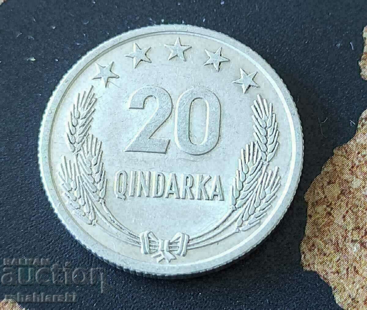 Албания 20 киндарки, 1944-1969 (Възпоменателнa монетa)