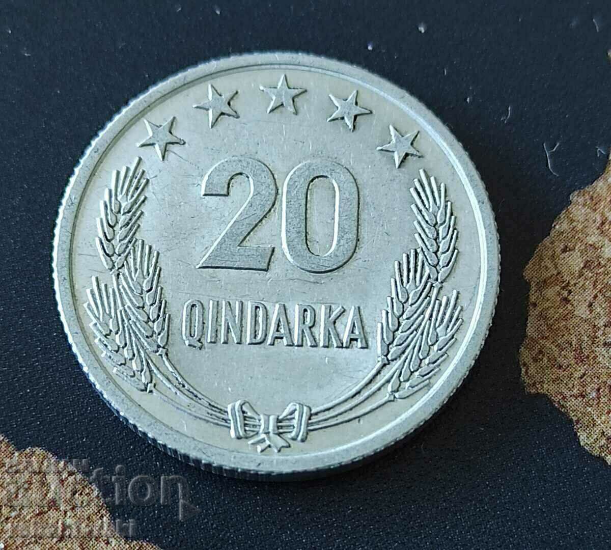 Albania 20 Kindarki, 1944-1969 (Commemorative coin)
