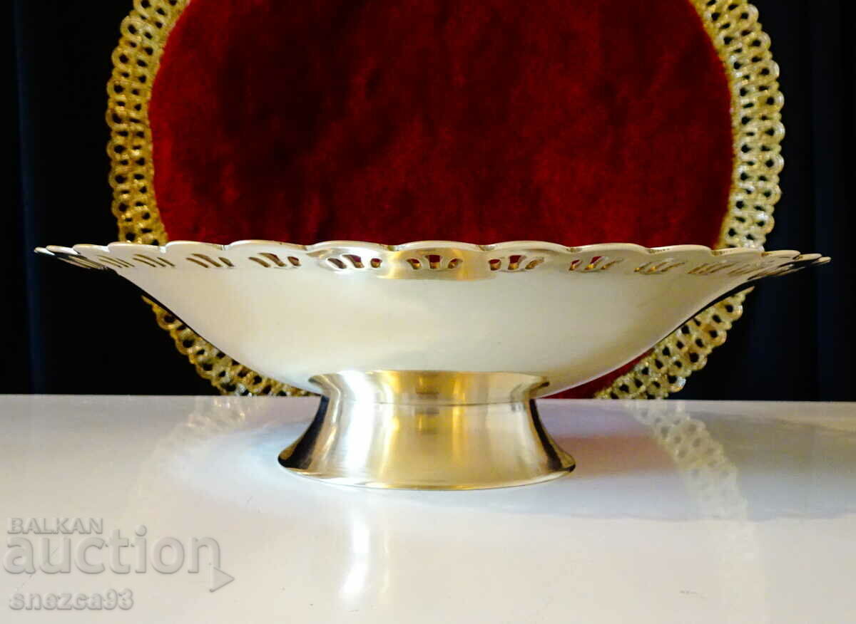Bronze fruit bowl, cellular enamel, swans. with price 119.00 BGN | € 60.84