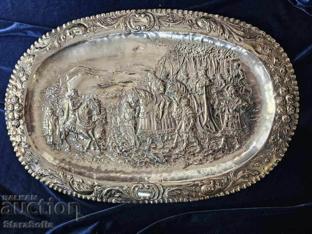 LARGE PANEL SILVER BATTLE SCENE with price 2550.00 BGN | € 1303.79 LARGE PANEL SILVER BATTLE SCENE with price 2550.00 BGN | € 1303.79