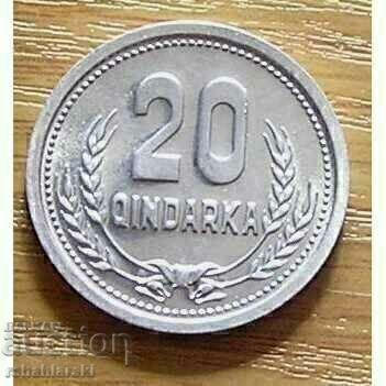 Albania 20 Kindarki, 1988 Albania 20 Kindarki, 1988