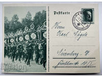 Carte poștală originală Al treilea Reich - steaguri, călătorite
