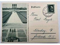 Πρωτότυπη καρτ ποστάλ Τρίτο Ράιχ, ταξίδεψε