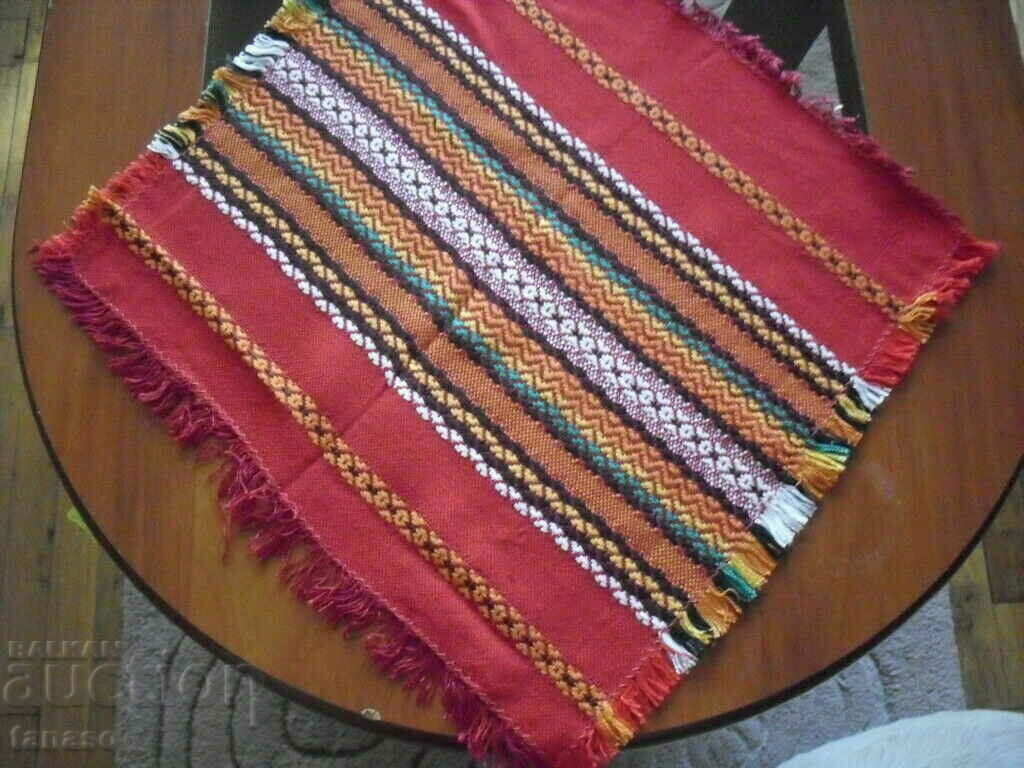 Old small red embroidered ethnic tablecloth(8.5) with price 10.00 BGN | € 5.11 Old small red embroidered ethnic tablecloth(8.5) with price 10.00 BGN | € 5.11