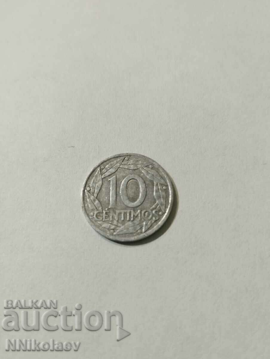 Spain 10 Centimos 1959 with price 1.00 BGN | € 0.51 Spain 10 Centimos 1959 with price 1.00 BGN | € 0.51