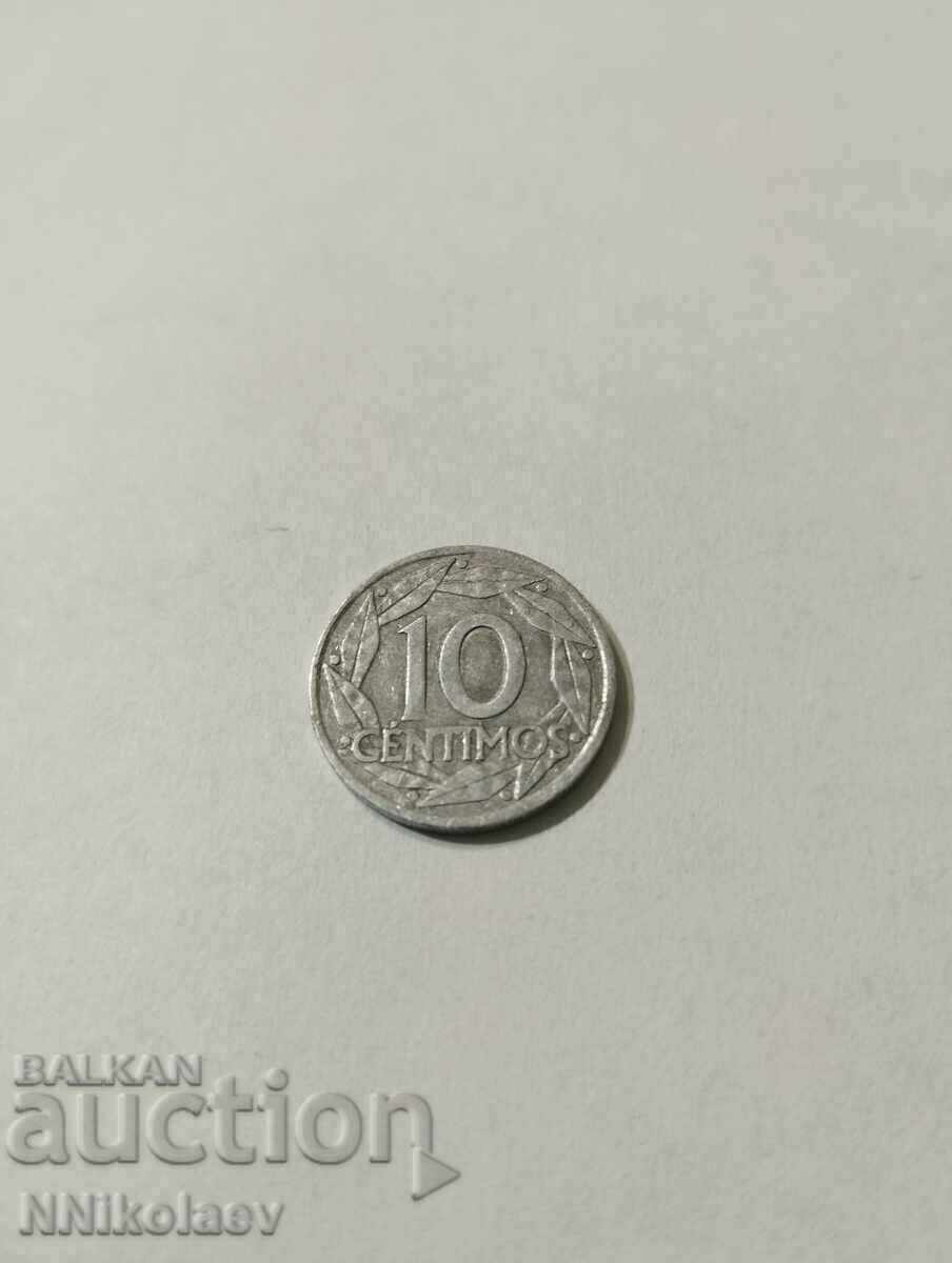 Spain 10 Centimos 1959