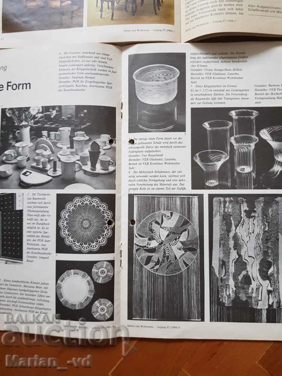 German interior design magazines from 1984 - 3 issues - 6