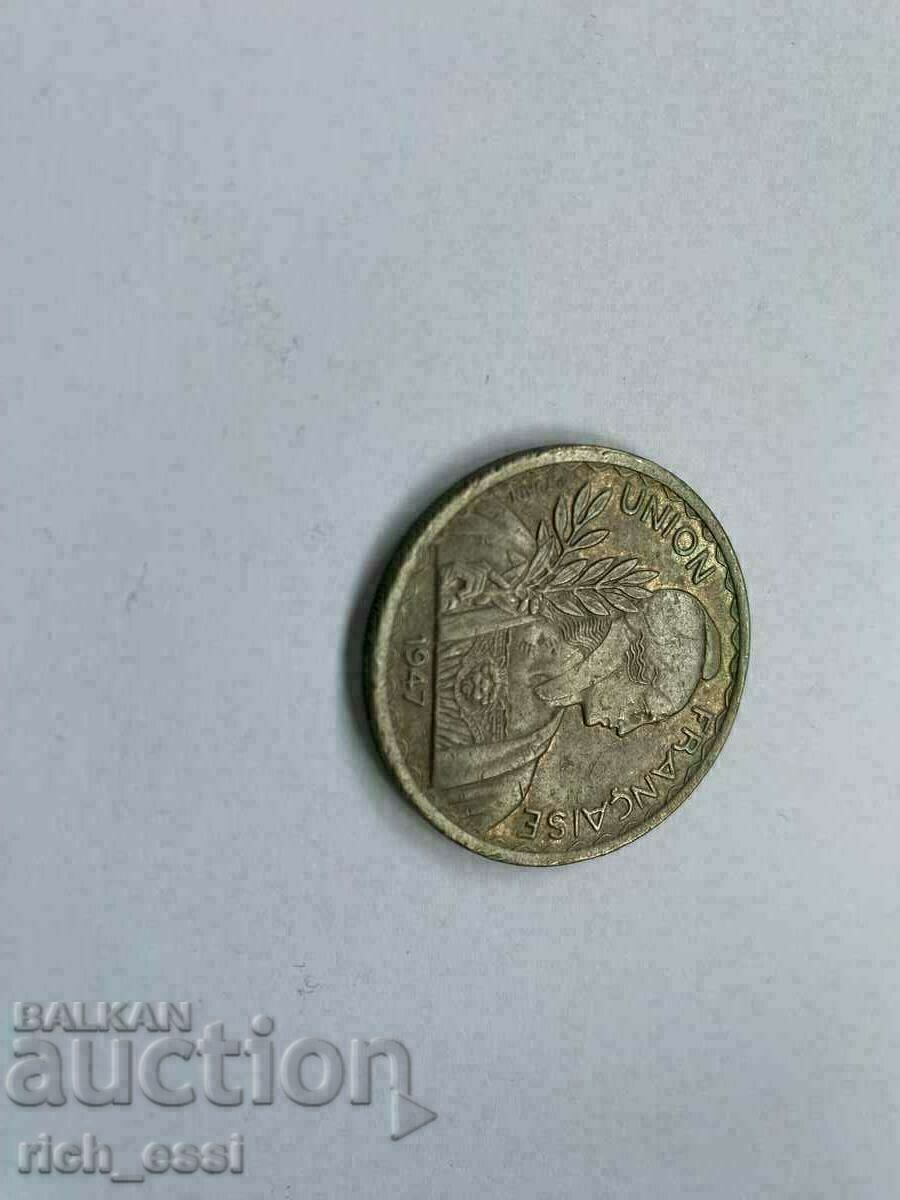 1 piastre, 1947, Ινδοκίνα - 5 1 piastre, 1947, Ινδοκίνα - 5