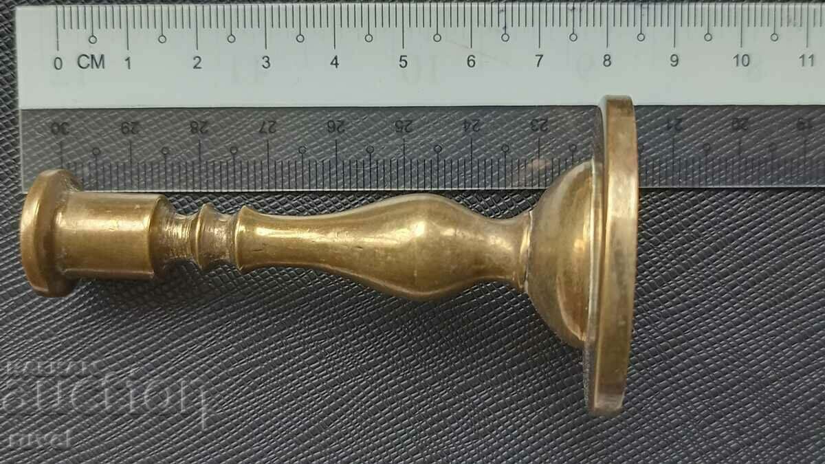 Miniature bronze candlestick