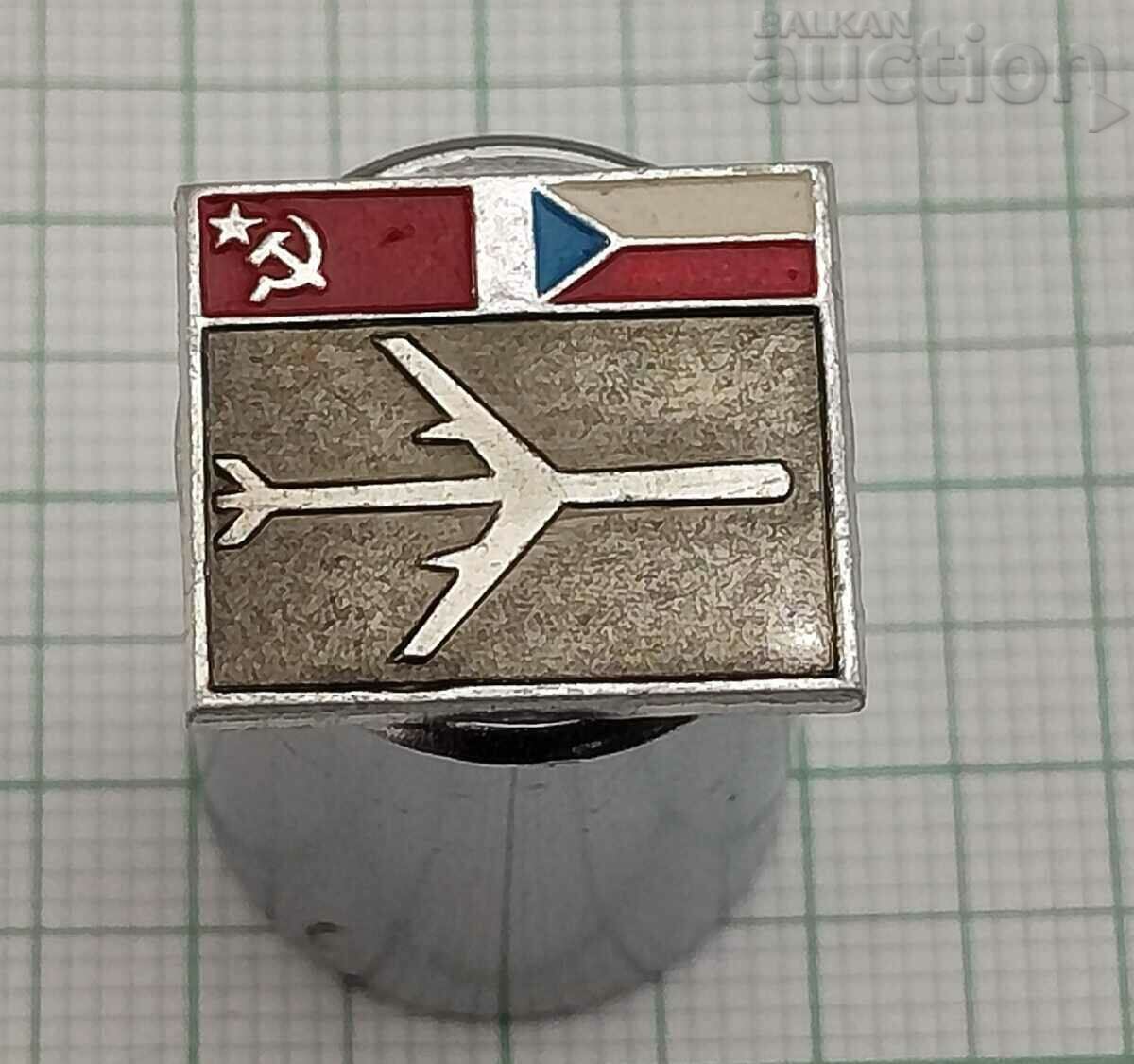 AEROFLOT USSR - CZECHOSLOVAKIA BADGE