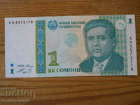 1 somoni 1999 - Tadjikistan (UNC)